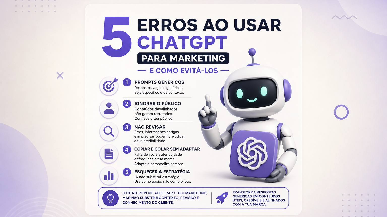 5 erros ao usar ChatGPT para marketing — e como evitá-los